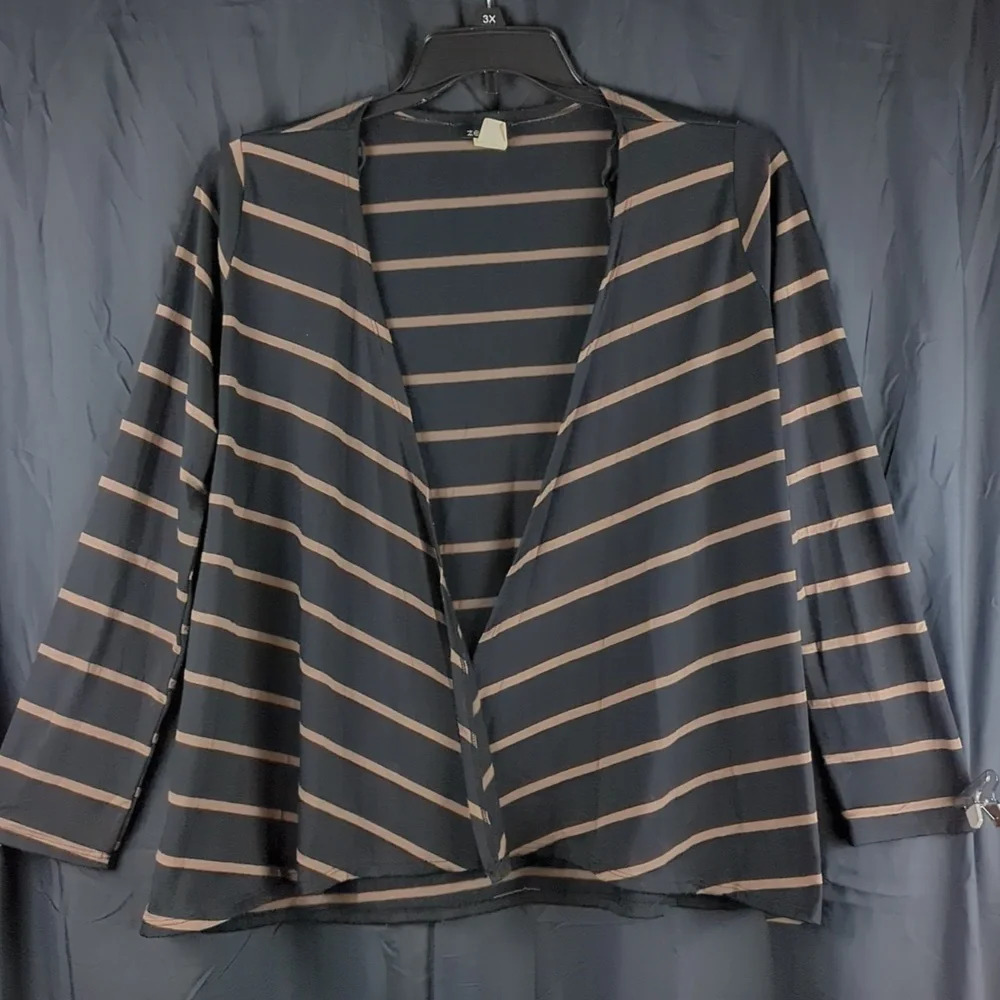 Zenobia Cardigan Black/Tan‎